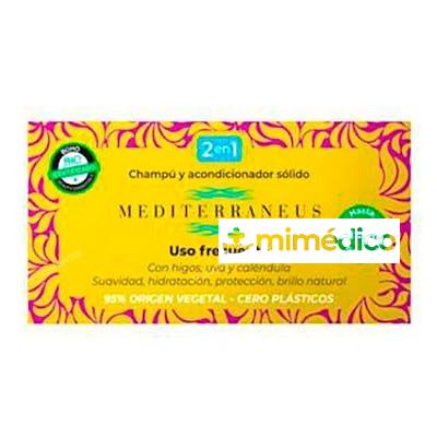 MEDITERRANEUS CHAMPU-ACONDICIONADOR SOLIDO  USO FRECUENTE 55 MUNDONATURAL