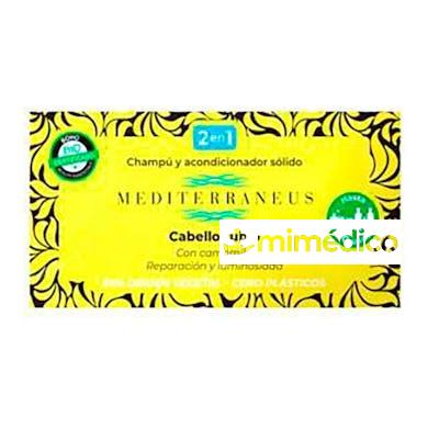 MEDITERRANEUS CHAMPU-ACONDICIONADOR SOLIDO CABELLO RUBIO 55 MUNDONATURAL