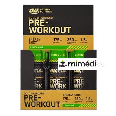 ON GOLD STAND PRE WORKOUT SHOT 12X60ML LEMON LIME OPTIMUM NUTRITION