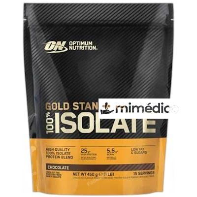 ON 100% GOLD STANDARD ISOLATE CHOCOLATE 450GR OPTIMUM NUTRITION