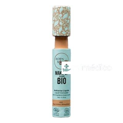 CORRECTOR LIQUIDO ORGANICO N1 MINERAL BEIGE 3 ML BORN TO BIO
