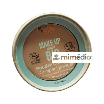 POLVOS COMPACTOS ORGANICOS N1 LIGHT BEIGE  6,5 GR. BORN TO BIO