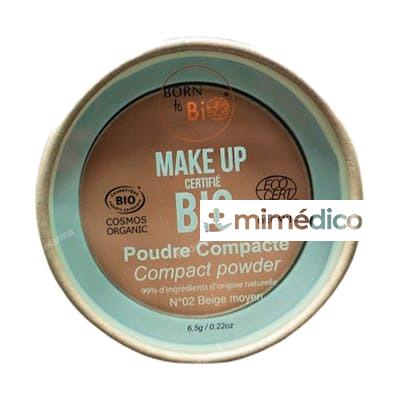 POLVOS COMPACTOS ORGANICOS N2 MEDIUM BEIGE 6,5 GR. BORN TO BIO