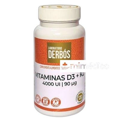 VITAMINAS D3 + K2 4000 UI 90 MG  120 COMP. DERBOS
