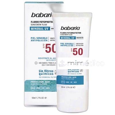 SOLAR MINERAL UV FLUIDO FACIL FOTOPROTECTOR SPF50 50 ML BABARIA