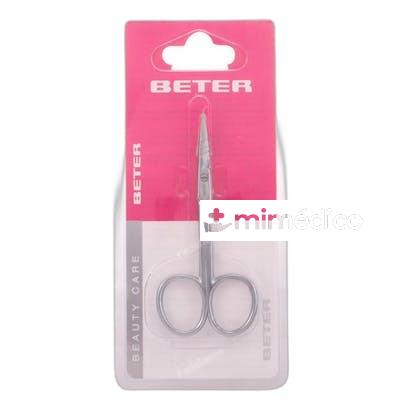 TIJERAS MANICURA PIELES CURVA CROMADA 1 PZ BETER