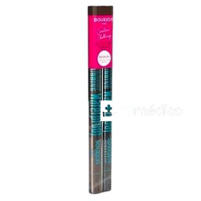CONTOUR CLUBBING WATERPROOF EYELINER ALL THE WAY BROWN 2 X 1 BOURJOIS