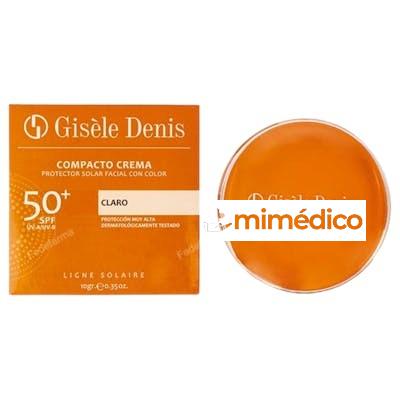 COMPACTO CREMA PROTECTOR SOLAR FACIAL CLAROMEDIO SPF50 10 GR GISELE DENIS