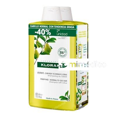 A LA CIDRA CHAMPU LIGERO PARA CABELLO NORMALGRASO DUO 2 X 40 KLORANE