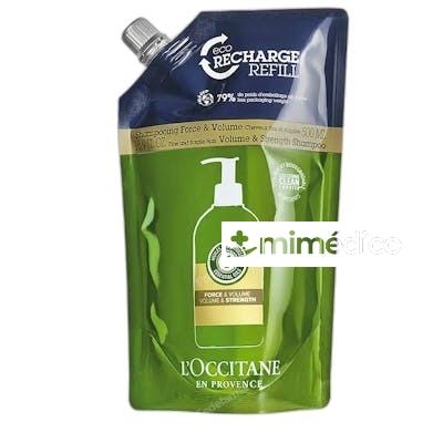 AROMACOLOGIA CHAMPU FUERZA Y VOLUMEN ECORECARGA 500 ML LOCCITANE EN PROVENCE