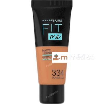 FIT ME MATTEPORELESS FOUNDATION 334WARM TAN 30 ML MAYBELLINE