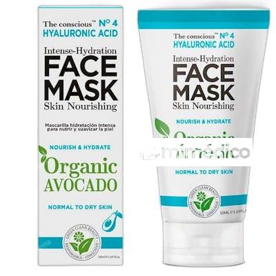 HYALURONIC ACID INTENSEHYDRATION FACE MASK ORGANIC AVOCADO 5 THE CONSCIOUS