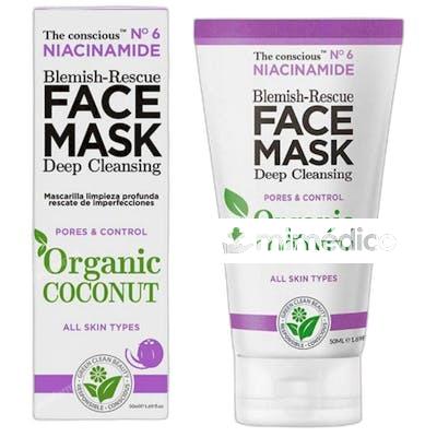 NIACINAMIDE BLEMISHRESCUE FACE MASK ORGANIC COCONUT 50 ML THE CONSCIOUS