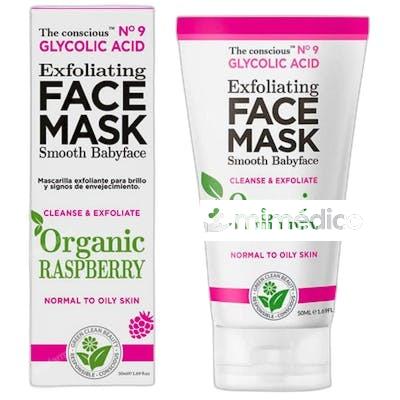 GLYCOLIC ACID EXFOLIATING FACE MASK ORGANIC RASPBERRY 50 ML THE CONSCIOUS