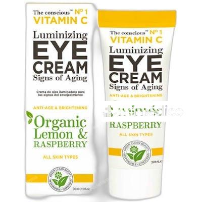 VITAMIN C LUMINIZING EYE CREAM ORGANIC LEMON RASPBERRY 30 ML THE CONSCIOUS