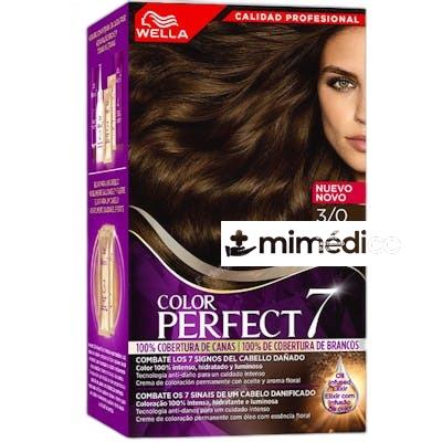 WELLA COLOR PERFECT 7 100 COBERTURA DE CANAS 30MARRON OSCURO WELLA COLOR PERFECT 7