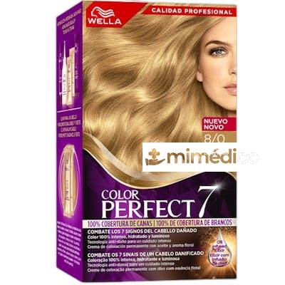 WELLA COLOR PERFECT 7 100 COBERTURA DE CANAS 80RUBIO CLARO 6 WELLA COLOR PERFECT 7