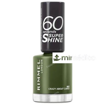 60 SECONDS SUPER SHINE ESMALTE DE UNAS 882CRAZY ABOUT CARGO RIMMEL LONDON