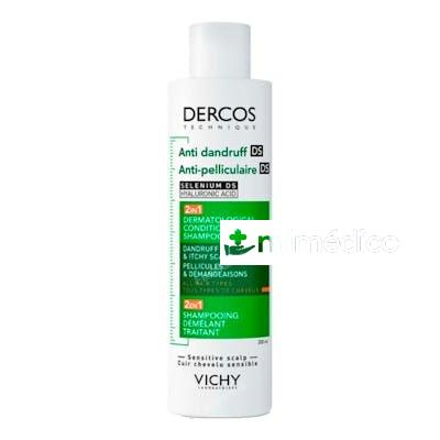 VICHY DERCOS CHAMPU ACONDICIONADOR ANTICASPA 2 EN 1 200ML DERCOS