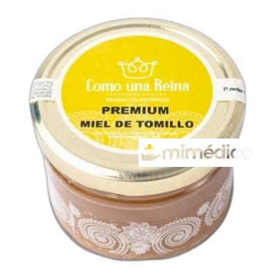 MIEL DE TOMILLO TARRO CRISTAL PREMIUM 600 GRS COMO UNA REINA