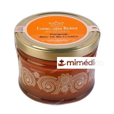 MIEL DE MILFLORES TARRO CRISTAL PREMIUM 600 GRS COMO UNA REINA