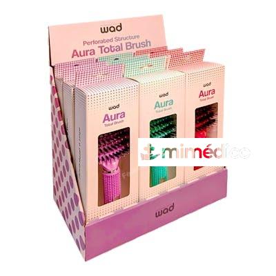 DISPLAY BRUSH AURA GREEN/PURPLE/RED (9 UNDS) WAD PROFESSIONAL BEAUTY