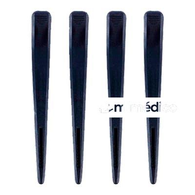 HAIR CLIP SET BLACK 4PCS/BOX WAD PROFESSIONAL BEAUTY