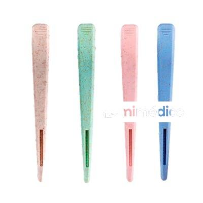 HAIR CLIP SET GREEN,PINKBUE,NATURAL 4PCS/BOX WAD PROFESSIONAL BEAUTY