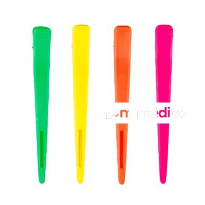 HAIR CLIP SET YELLOW,PINK,GREEN,ORANGE 4PCS/BOX WAD PROFESSIONAL BEAUTY