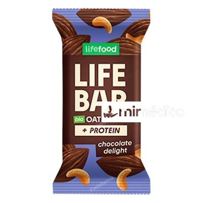 BARRITA PROTE AVENA CHOCO 40GX15UN SIN GLUTEN SIN LACTOSA VEG BIO LIFE BAR