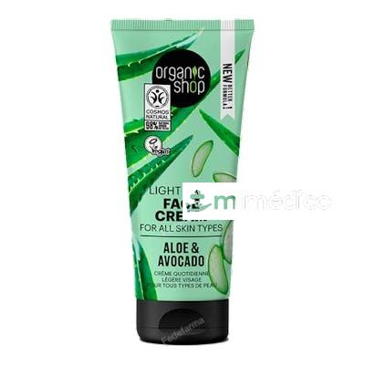 CREMA FACIAL ALISANTE PARA TODO TIPO DE PIEL «AGUACATE Y ALO ORGANIC SHOP