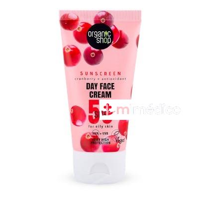 CREMA DE DIA FACIAL CON PROTECCION SOLAR ARANDANO ROJO + ANT ORGANIC SHOP