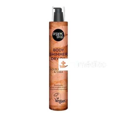 ACEITE SECO BODY SHIMMER JOJOBA DORADA Y KARITE, 100 ML ORGANIC SHOP
