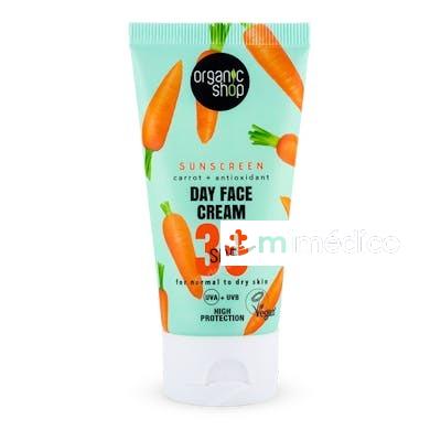 CREMA DE DIA FACIAL CON PROTECCION SOLAR ZANAHORIA + ANTIOXI ORGANIC SHOP