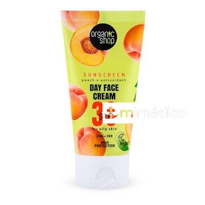 CREMA DE DIA FACIALCON PROTECCION SOLAR  MELOCOTON + ANTIOXI ORGANIC SHOP