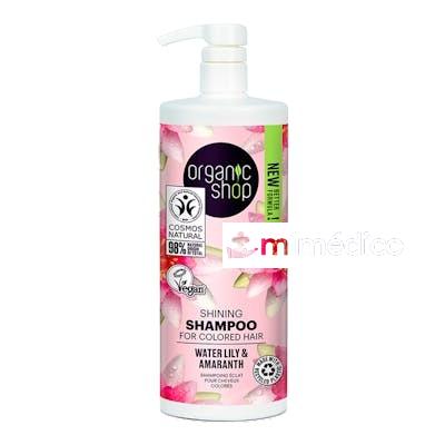 CHAMPU BRILLO PARA CABELLO TEÑIDO NENUFAR Y AMARANTO 1000 ML ORGANIC SHOP