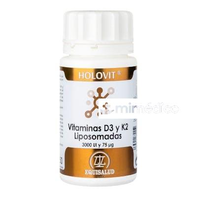 HOLOVIT VITAMINAS D3 K2 LIPOSOMADAS 3000UI  50 CAP EQUISALUD