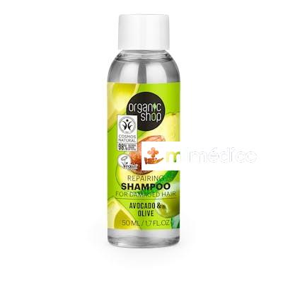CHAMPU REPARA CABELLO DAÑADO AGUACATE OLIVA 50 ML ORGANIC SHOP