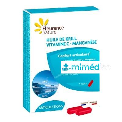 ACEITE DE KRIL VITAMINA C -  MANGANESO 15 CAPSULAS - 15 DIAS FLEURANCE NATURE