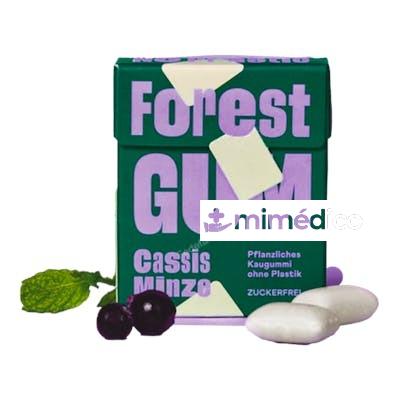 CHICLE GROSELLA NEGRA Y MENTA 20GR SIN PLASTICO FOREST GUM