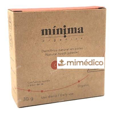 DENTIFRICO EN POLVO CANELA, CLAVO Y CURCUMA LATA 30G MINIMA ORGANICS