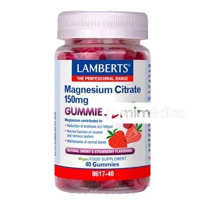 CITRATO DE MAGNESIO 40 GUMMIES CEREZA-FRESA LAMBERTS