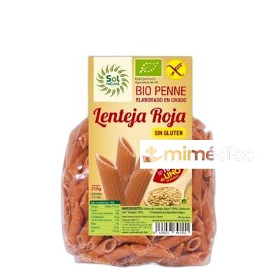 PENNE LENTEJA ROJA CON LINO SIN GLUTEN 250 G BIO SOLNATURAL