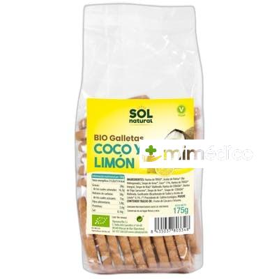 GALLETAS CON COCO Y LIMON 175 G BIO SOLNATURAL