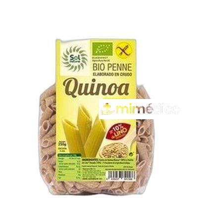 PENNE DE QUINOA CON LINO SIN GLUTEN 250 G BIO SOLNATURAL
