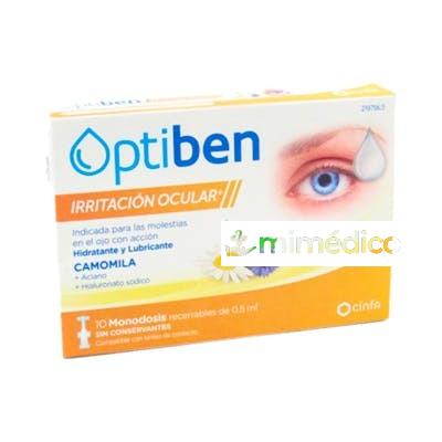 OPTIBEN IRRITACION OCULAR 10 MONODOSIS 0,5 ML OPTIBEN