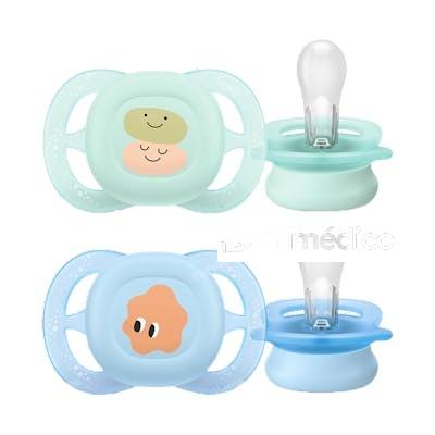 AVENT CHUPETE SILICONA ULTRA START 0-2 MESES NINO DIBUJO 2 U AVENT