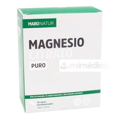 MAGNESIO CITRATO PURO 20 SOBRES BUCO 5,3 G CITRICOS MABO