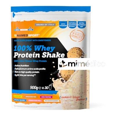 100 WHEY PROTEIN SHAKE COOKIES  CREAM 900G NAMED