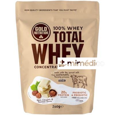 TOTAL WHEY WHITE CHOC-HAZELNUT - 260 G GOLD NUTRITION